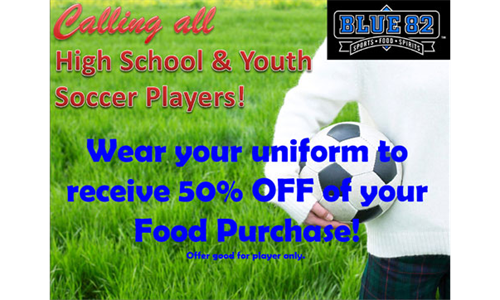 50% Off for Soccer Players in Uniform